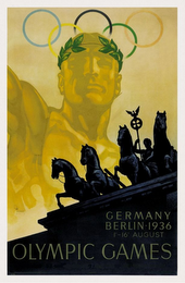 OLYMPIC GAMES GERMANY BERLIN 1936 1ST-16TH AUGUST logo