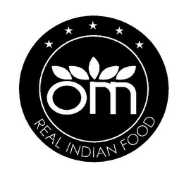 OM REAL INDIAN FOOD logo