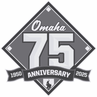 OMAHA 75 ANNIVERSARY 1950 2025 logo