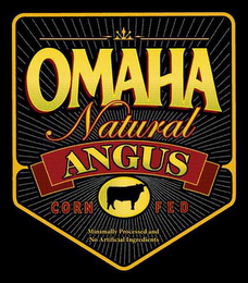 OMAHA NATURAL ANGUS CORN FED MINIMALLY PROCESSED AND NO ARTIFICIAL INGREDIENTS logo