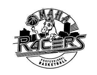 OMAHA RACERS PROFESSIONAL BASKETBALL logo