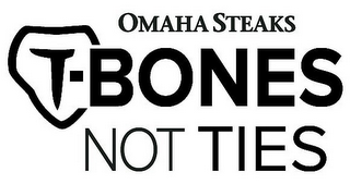 OMAHA STEAKS T-BONES NOT TIES logo