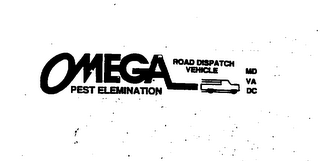 OMEGA PEST ELEMINATION ROAD DISPATCH VEHICLE MD VA DC logo