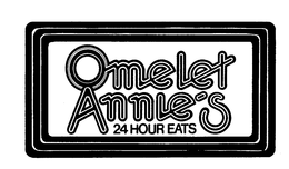 OMELET ANNIE'S 24 HOUR EATS logo