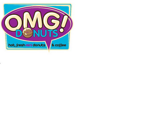 OMG ! DONUTS HOT, FRESH MINI DONUTS & COFFEE logo