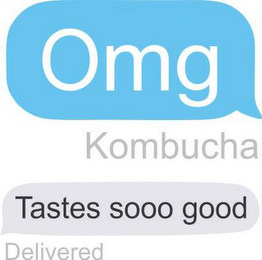 OMG KOMBUCHA TASTES SOOO GOOD DELIVERED logo