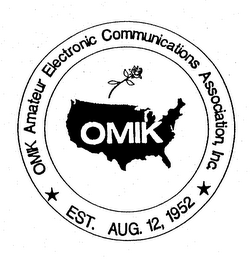 OMIK AMATEUR ELECTRONIC COMMUNICATIONS ASSOCIATION, INC. EST. AUG. 12, 1952 logo