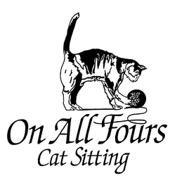 ON ALL FOURS CAT SITTING logo