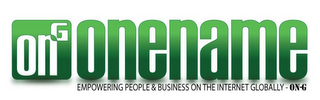 ON G ONENAME EMPOWERING PEOPLE & BUSINESS ON THE INTERNET GLOBALLY - ON-G logo
