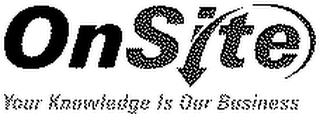 ON SITE YOUR KNOWLEDGE IS OUR BUSINESS logo