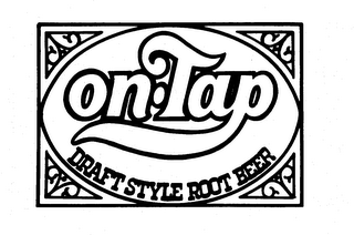 ON TAP DRAFT STYLE ROOT BEER logo