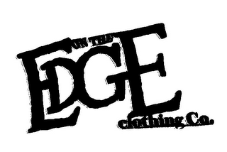 ON THE EDGE CLOTHING CO. logo