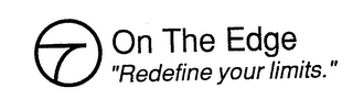ON THE EDGE "REDEFINE YOUR LIMITS." logo