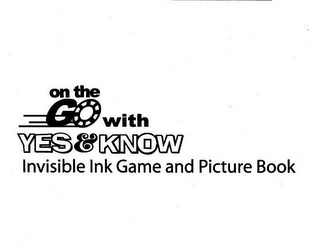 ON THE GO WITH YES & KNOW INVISIBLE INK GAME AND PICTURE BOOK logo