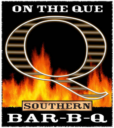 ON THE QUE SOUTHERN BAR-B-Q logo