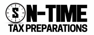 $ ON-TIME TAX PREPARATIONS logo
