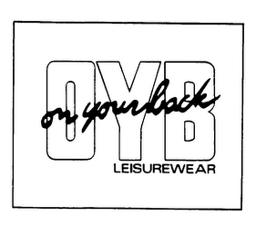 ON YOUR BACK LEISUREWEAR OYB logo