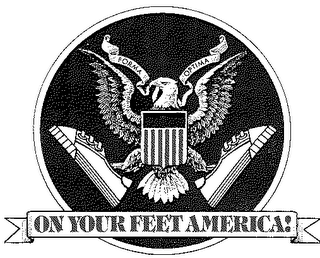 ON YOUR FEET AMERICA logo