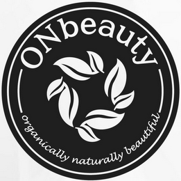 ONBEAUTY ORGANICALLY NATURALLY BEAUTIFUL logo