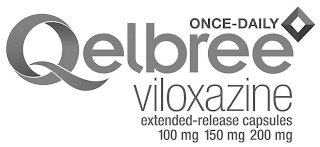 ONCE-DAILY QELBREE VILOXAZINE EXTENDED-RELEASE CAPSULES 100 MG 150 MG 200 MG logo