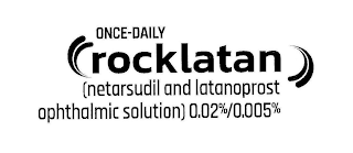 ONCE-DAILY ROCKLATAN (NETARSUDIL AND LATANOPROST OPHTHALMIC SOLUTION) 0.02%/0.005% logo