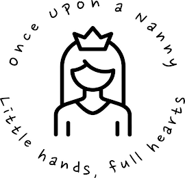 ONCE UPON A NANNY LITTLE HANDS, FULL HEARTS logo