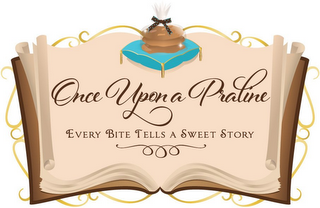 ONCE UPON A PRALINE EVERY BITE TELLS A SWEET STORY logo