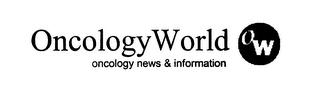 ONCOLOGYWORLD ONCOLOGY NEWS & INFORMATION OW logo