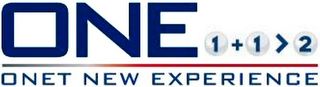 ONE 1 + 1 > 2 ONET NEW EXPERIENCE logo