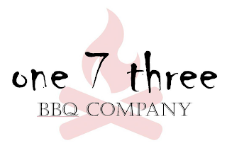 ONE 7 THREE BBQ COMPANY logo