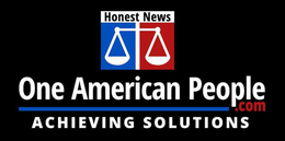 ONE AMERICAN PEOPLE.COM ACHIEVING SOLUTIONS HONEST NEWS logo