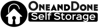 ONE AND DONE SELF STORAGE logo