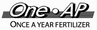 ONE AP ONCE A YEAR FERTILIZER logo