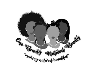 ONE BEAUTY NATURAL BEAUTY "MAKING NATURAL BEAUTIFUL" logo
