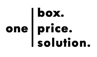 ONE BOX. PRICE. SOLUTION. logo