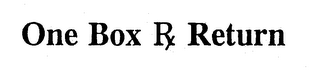 ONE BOX RX RETURN logo
