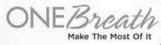 ONE BREATH MAKE THE MOST OF IT logo