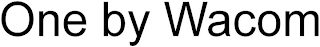 ONE BY WACOM logo