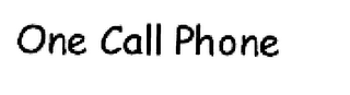 ONE CALL PHONE logo