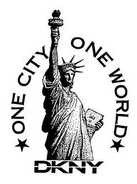 ONE CITY ONE WORLD DKNY logo