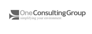 ONE CONSULTING GROUP SIMPLIFYING YOUR ENVIRONMENT logo
