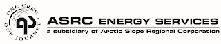 · ONE CREW · ONE JOURNEY · AS ASRC ENERGY SERVICES A SUBSIDIARY OF ARCTIC SLOPE REGIONAL CORPORATION logo