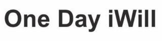 ONE DAY IWILL logo