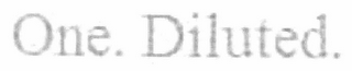 ONE. DILUTED. logo