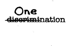 ONE DISCRIMINATION logo