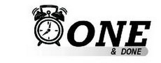 ONE & DONE logo
