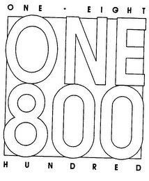 ONE - EIGHT HUNDRED ONE 800 logo