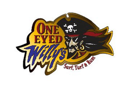 ONE EYED WILLY'S SURF, TURF & RUM logo