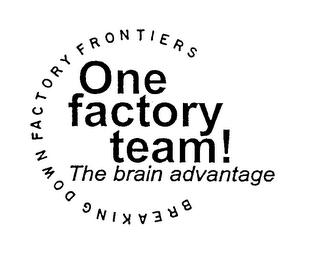 ONE FACTORY TEAM! THE BRAIN ADVANTAGE BREAKING DOWN FACTORY FRONTIERS logo