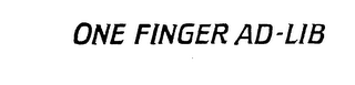 ONE FINGER AD-LIB logo